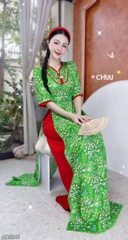 Áo Dài Bướm Trên Cành Hoa AD2841 (áo lẻ)