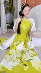 Áo Dài Miu Miu Trắng AD2832 (áo lẻ)