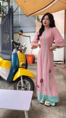 Áo Dài Cảnh Hoa Trời AD2845 (áo lẻ)
