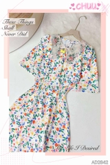 Áo Dài Hoa Thêu Trên Lụa+PK AD2842 (áo lẻ)
