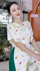 Áo Dài Cổ Sen Huyền My AD2733 (áo lẻ)