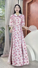 Áo Dài Đường Hoa Lụa AD2851 (áo lẻ)