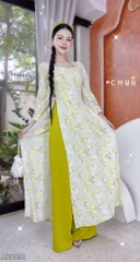 Áo Dài Vai Ren Bán Nguyệt AD8092 (áo lẻ)
