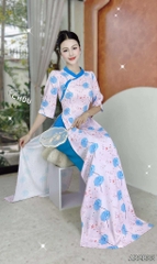 Áo Dài Vân Mây Trắng AD2833 (áo lẻ)