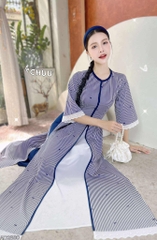 Áo Dài 3T Nơ Sọc Nhí AD2880 (áo lẻ)