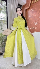 Áo Dài Quyên Cát 3T+PK AD2825 (áo lẻ)