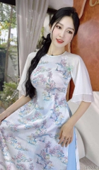 Áo Dài Bướm Đổi Màu AD2738 (áo lẻ)