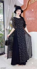 Áo Dài 4T Bong Bóng Mùa Hoa AD2857 (áo lẻ)