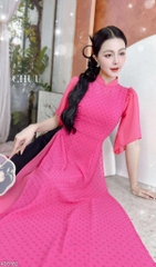 Áo Dài 4T Cánh Tiên Xéo AD9182 (áo lẻ)
