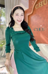 Áo Dài Cổ Ngọc 3 Chấm AD9193 (áo lẻ)