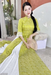 Áo Dài Quyên Cát 3T+PK AD2825 (áo lẻ)