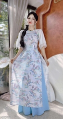 Áo Dài Bướm Đổi Màu AD2738 (áo lẻ)