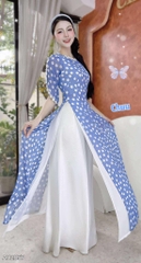 Áo Dài 4T Bong Bóng Mùa Hoa AD2857 (áo lẻ)