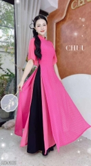 Áo Dài 4T Cánh Tiên Xéo AD9182 (áo lẻ)