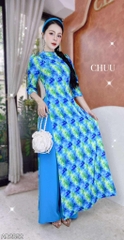 Áo Dài Vườn Hoa Cổ Tích+PK AD2852 (áo lẻ)