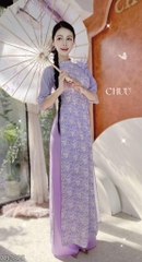 Áo Dài Nơ Sen Cánh Vũ+PK AD2875 (áo lẻ)