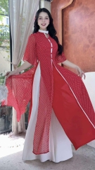 Áo Dài 4T Trân Châu Bi AD2882 (áo lẻ)