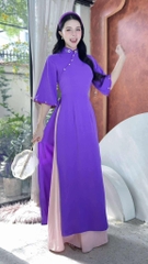 Áo Dài Bông Mai White AD1500 (áo lẻ)