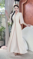 Áo Dài 4T Trân Châu Bi AD2882 (áo lẻ)