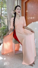 Áo Dài Sò Viền Ren AD1636 (áo lẻ)