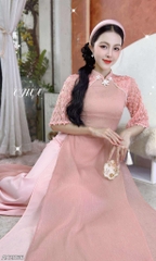 ÁO Dài 4T Đuôi Công Tượng AD2866 (áo lẻ)