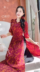 Áo Dài Mận Mận+PK AD2877 (áo lẻ)