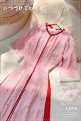 Áo Dài 3T Nơ Sọc Nhí AD2880 (áo lẻ)