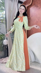 Áo Dài Khăn Quàng Đỏ AD1521 (áo lẻ)