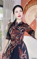 Áo Dài 4T Đá Chu Sa AD2890 (áo lẻ)