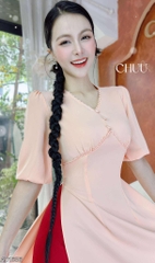 Áo Dài Sò Viền Ren AD1636 (áo lẻ)