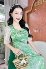 Áo Dài Cổ Vuông Lục Giác AD1559 (áo lẻ)