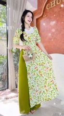 Áo Dài Ren Tuyết Bi+PK AD2876 (áo lẻ)