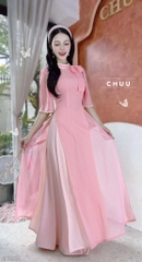 Áo Dài 4T Tơ Quả Quất AD2914 (áo lẻ)