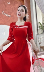 Áo Dài Sương Rồng Hạt Tròn AD2892 (áo lẻ)