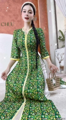Áo Dài Cổ V Vintage AD2903 (áo lẻ)