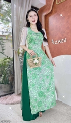 Áo Dài Cổ Vuông Lục Giác AD1559 (áo lẻ)