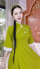 Áo Dài Hoa Giọt Sương AD2822 (áo lẻ)