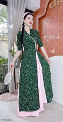 Áo Dài 2T+ Cổ Lá Lật+PK AD2899 (áo lẻ)