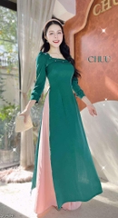 Áo Dài Cổ Ngọc 3 Chấm AD9193 (áo lẻ)