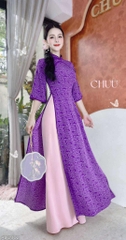 Áo Dài Hoa Sương Rồng AD2902 (áo lẻ)