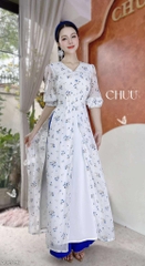 Áo Dài 4T Hoa Hồng Chun AD2897 (áo lẻ)