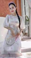 Áo Dài Bướm Đổi Màu AD2738 (áo lẻ)