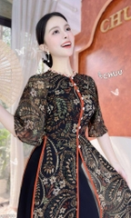 Áo Dài Mộng Cánh Hoa 132cm 4T AD2700 (áo lẻ)