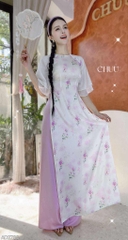 Áo Dài Bướm Đổi Màu AD2738 (áo lẻ)