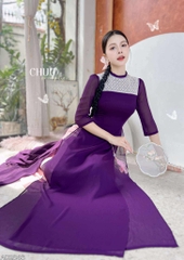 Áo Dài 4T Hạt Đậu Ngọc AD2846 (áo lẻ)