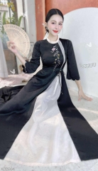 Áo Dài 2T+ Đồi Hoa Bay AD2904 (áo lẻ)