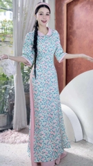 Áo Dài Đường Hoa Lụa AD2851 (áo lẻ)