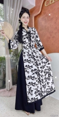 Áo Dài Bách Hoa+PK AD2906 (áo lẻ)