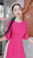Áo Dài 4T Cổ Cườm Bọt Biển AD1590 (áo lẻ)