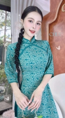 Áo Dài Hoa Sương Rồng AD2902 (áo lẻ)
